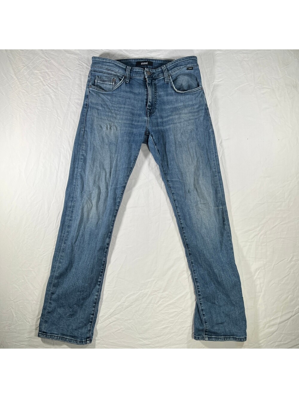 Mavi Zach Men's Straight Leg Jeans 31x30 Medium Wash Blue Stretch Denim